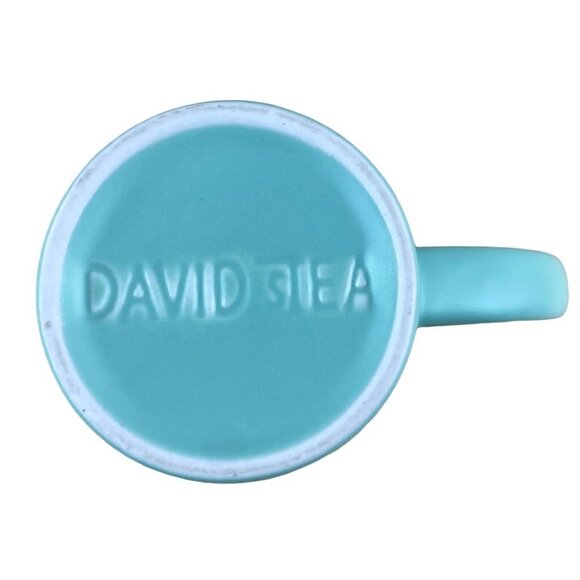 Davids Tea Mint Green Snowflake Moitif Winter Decor Tall Mug Cup Lid US 12 Oz - Picture 3 of 10